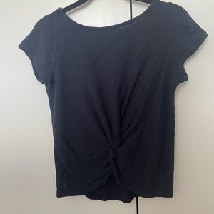 LOFT dark blue shirt. Good for work outfits in the summer.